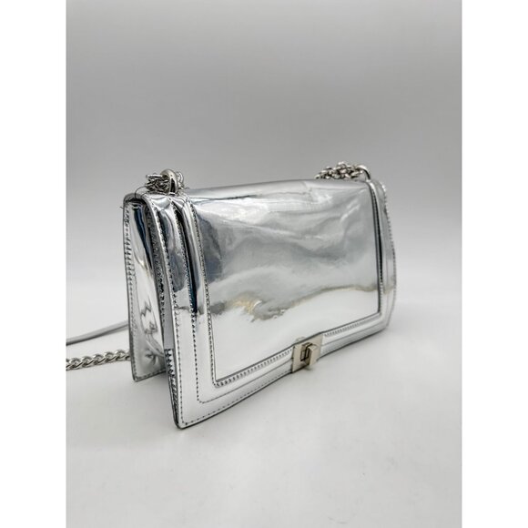 INC International Concepts Ajae metallic crossbody shoulder bag SILVER Defective - Picture 5 of 11